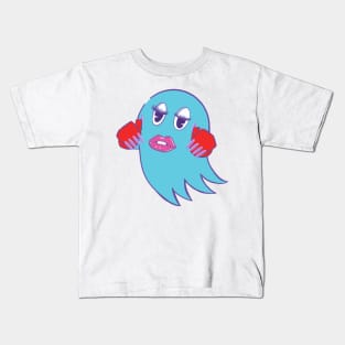 Gamer Ghost Blue Kids T-Shirt